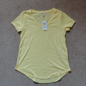Style & Co. Burnout Tee Shirt Sunbeam Yellow NWT Small